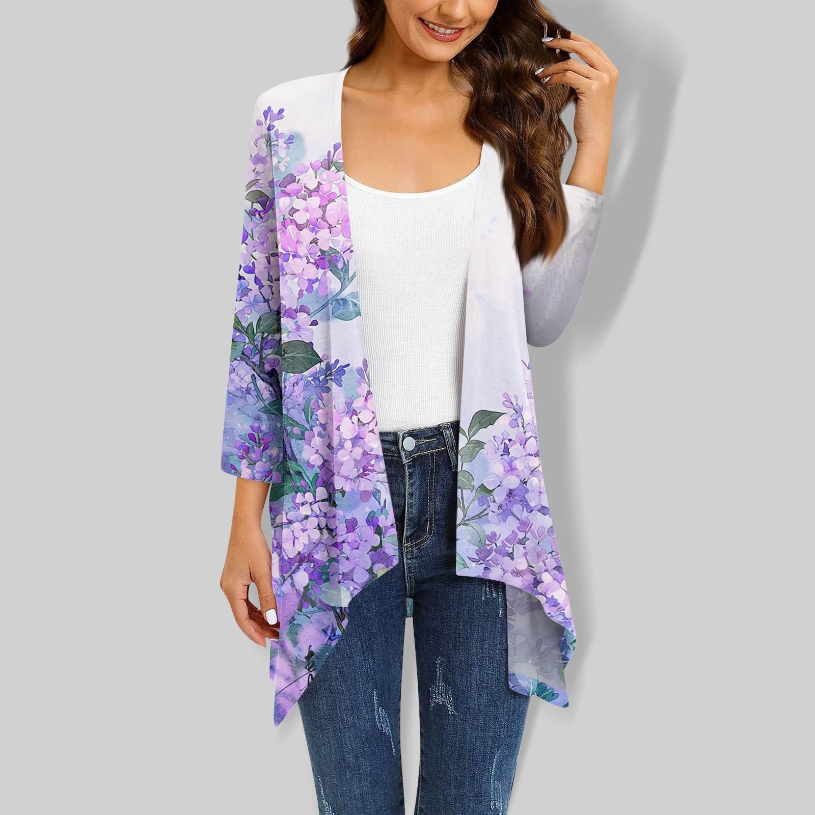 

Женское легкое и тонкое пальто, кардиган с рукавами нестандартной формы с принтом и карманом XL