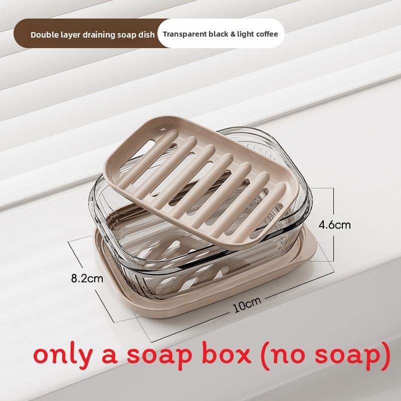 Pet Material Wall Mount Soap Dish With Drainage For Bathroom And Kitchen Use