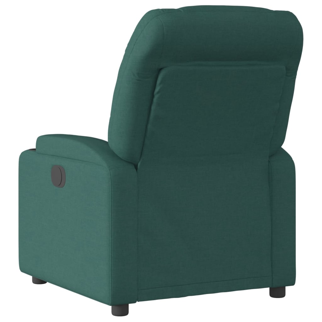 Recliner Chair Dark Green Fabric