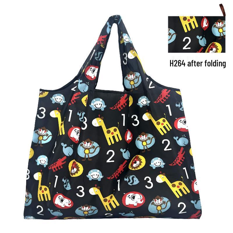 Foldable Tote Bag for Groceries - Large Capacity, Southeast Asian Print