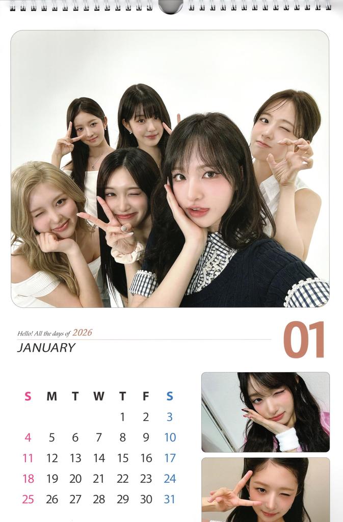 IVE Merchandise Large Wall Calendar 2026 Sticker Set (Reiwa 8) + K-POP