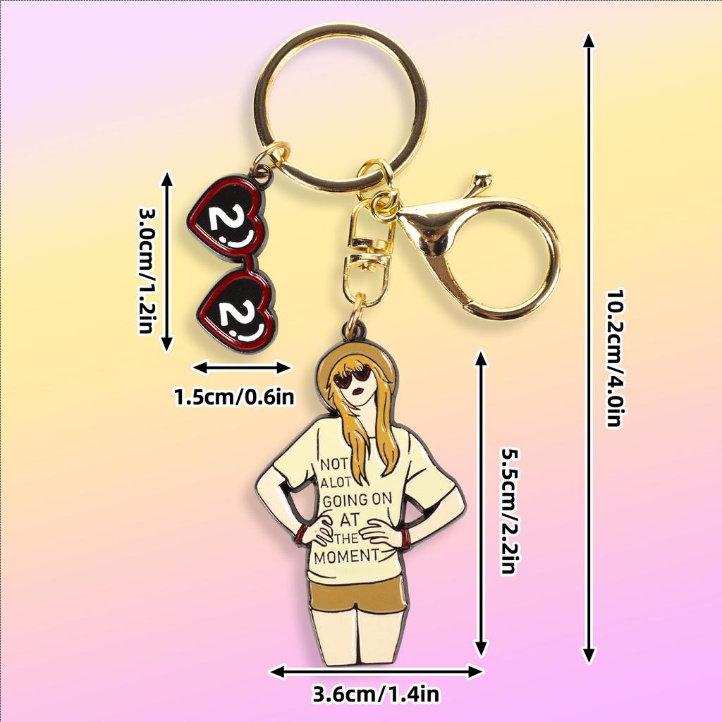 Metal Keychain Swift Taylor Peripheral Key Ring Bag Decoration