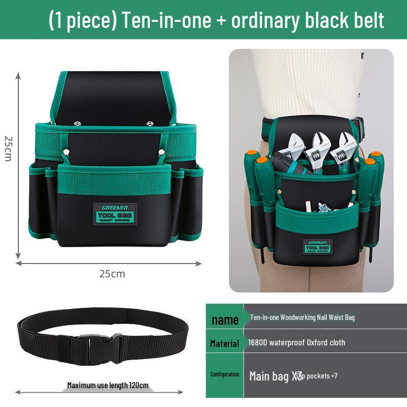 Sturdy Multifunctional Tool Belt Pouch for Electricians & Carpenters