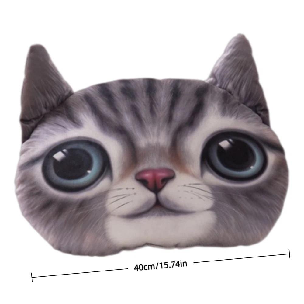 3D 40CM Cat Dog Head Pillow Cushion Realistic Car Seat Cushion  Multipurpose