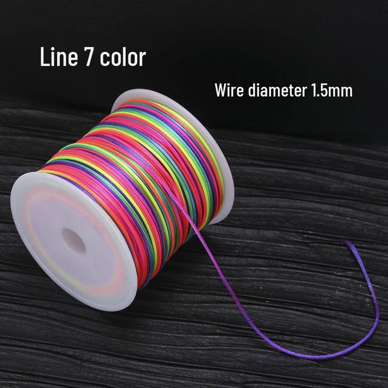Lixia Rainbow Egg Holder: Handwoven No. 5 Cord Girls' Braided Hair Accessory with Five-Color Thread for Dragon Boat Festival