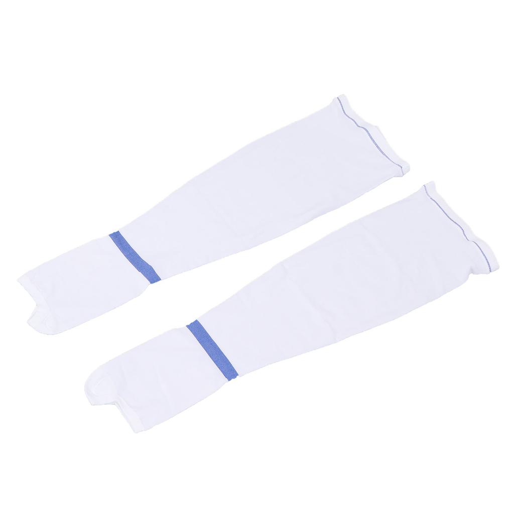 Breathable Hose Compression Stockings Skid Resistant Fatigue Relief Pressure Socks White (XXL)