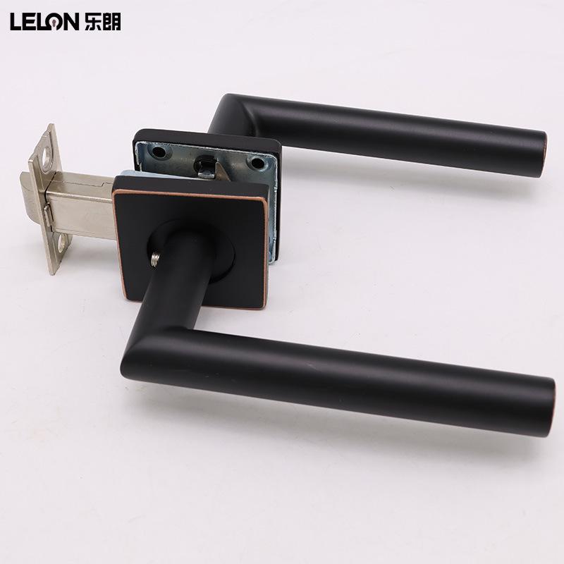 Cross 304 Stainless Steel American-Style Keyless Square Bathroom Door Lever Passage Lock