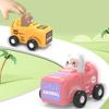 Children's Cartoon Animal Inertia Toy Car Pressing Engineering Vehicle Wholesale