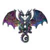 Matte Finish Metal Double Headed Dragon Brooch 1Pcs Unisex Animal Pin Fashion Accessory for Blazer Backpack Daily Outfit