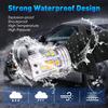 GLOFE 7443 7444 3030SMD Dual Color Type 2 Switchback DRL LED Turn Signal Light Bulbs with Hyper Flash Prevention and Error-Free Built-in Resistors,