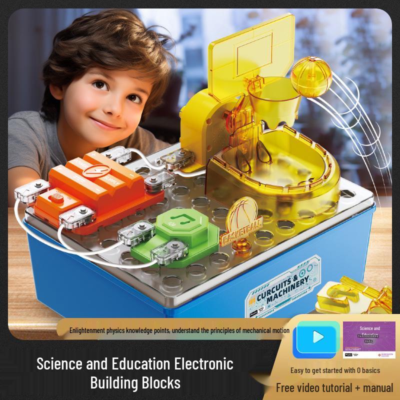 Kids' Science and Education Electronic Building Blocks Circuit Experiment Toy Set - Educational Physics Gift for Students