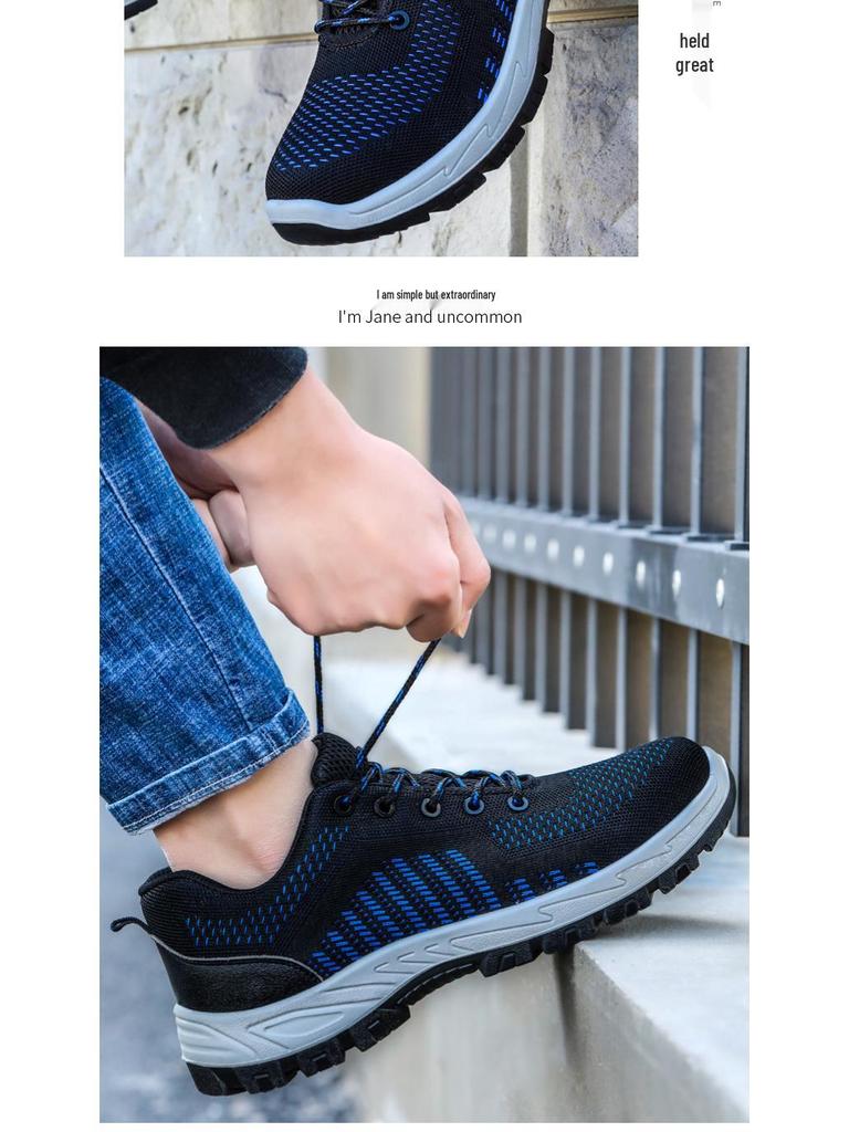 Atmungsaktive Antistatische Durchtrittsichere Anti-Quetsch-Sicherheitsarbeitsschuhe mit Fly-Knit