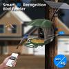 Comedero Inteligente para Pájaros con Energía Solar, Cámara IA y Batería Impermeable para Conectividad WiFi