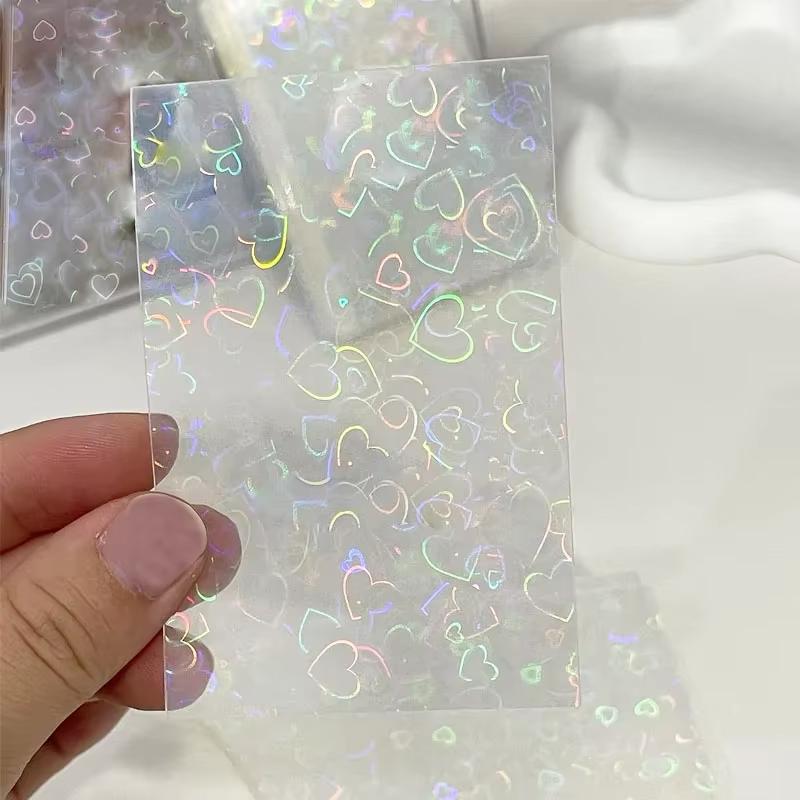 50ks 65x90mm Holografické chrániče karet Laserové fóliové obaly Pro TCG herní karty Sběratelské úložiště