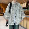 Men's Oversized Tie-Dye Button Down Shirt - Loose Fit Casual Shacket, Lightweight Soft Fabric for Streetwear and Daily Outfits