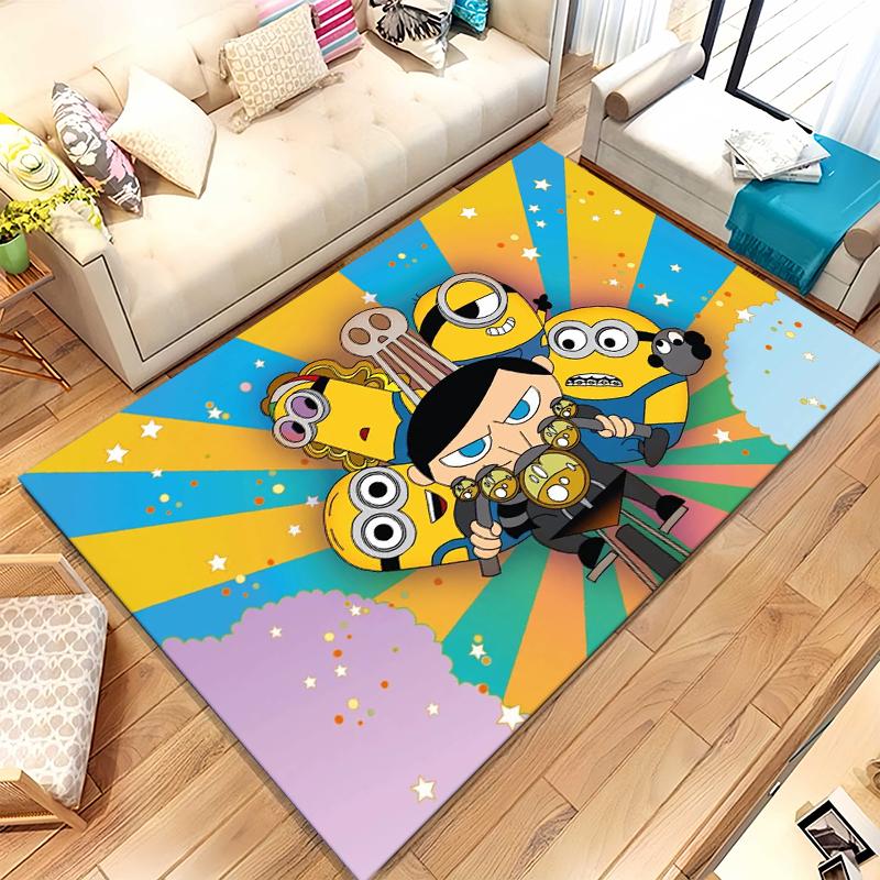 

Cute Minions cartoon Living Room Non-Slip Area Rug Soft Carpet for Bedroom Kids Playroom Sofa,Home Decor Doormat Gift 40x60cm