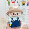 17cm Canvas Clothing, First and Second Generation, Labubu Clothing, Vinyl Doll Decoration, Pendant Clothing, Overalls, Doll Set Hat