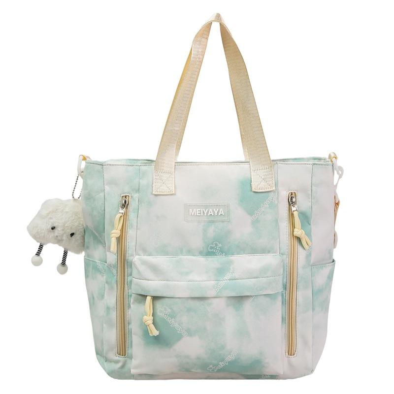 Schoolbag new tie-dye bag junior high school boys and girls class tutoring bag large capacity backpack high value casual backpack
