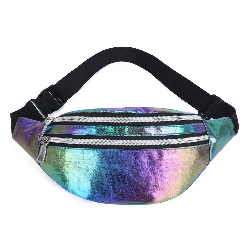 Fashion Laser belt bag, Women Trendy Zipper Front Waist Bag with Adjustable Strap Bum Bag belt bag