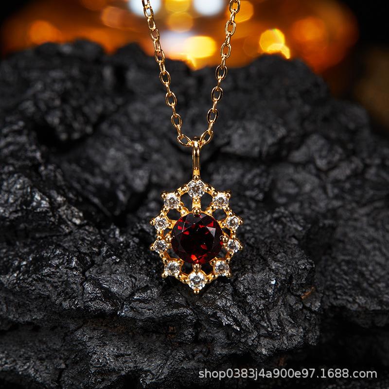 Premium Cooling S925 Sterling Silver Plated 18K Gold Natural Colored Treasure Stud Earrings, Wind Niche Jewelry Does Not Fade