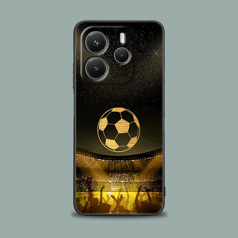 Football Field Soccer Ball Phone Case for Xiaomi Redmi 14C 12C 10C 13C 4G Redmi Note 14 13 12 11 10 Pro Plus 5G 12S 11S 9S Cover