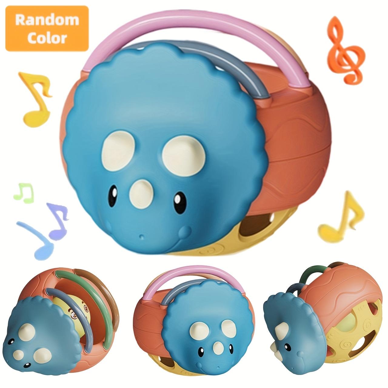 

Погремушка-динозаврик для младенцев и малышей - Материал АБС, Яркий мультяшный дизайн динозавра, Идеально для рождественского подарка синий