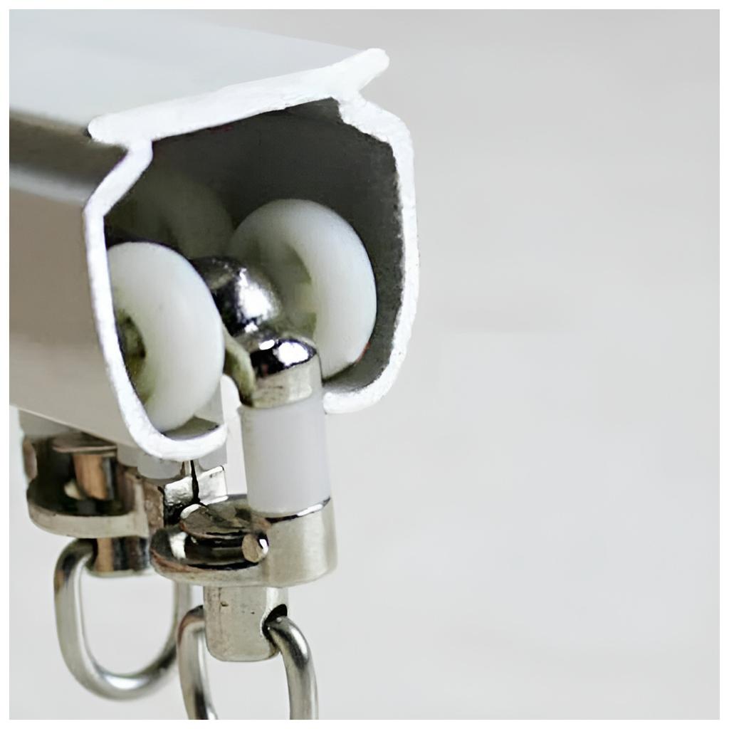 30Pcs Curtain Track Rollers Hooks Ceiling Gliders Twin Wheeled Carriers For Window Rods Curtain Rails