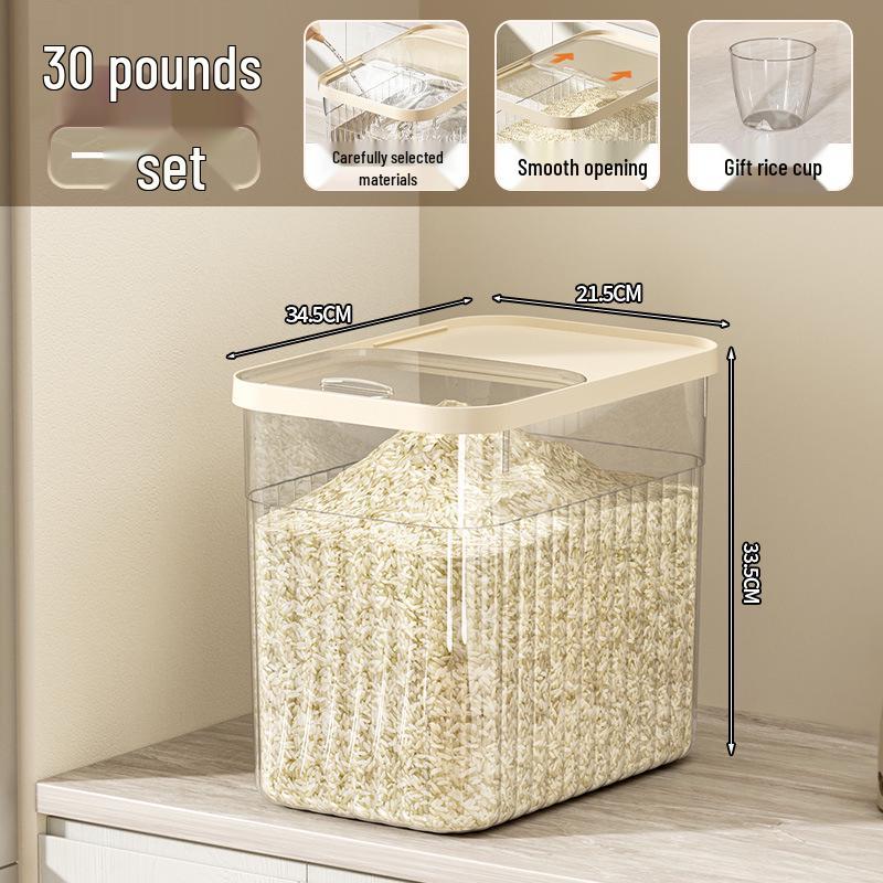 Moisture & Insect-Proof Large Capacity Rice Storage Container | Food Grade, Sealed Grain Box