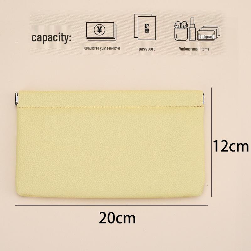2025 Lychee Grain PU Coin Purse with Automatic Closure - Multipurpose Pouch for Cosmetics, Jewelry, Lipstick, and Accessories