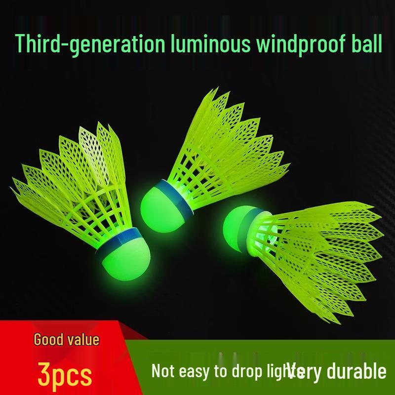 

Светящийся ветроустойчивый уличный волан для бадминтона - Прочный, высокоэластичный, небьющийся и ветроустойчивый.