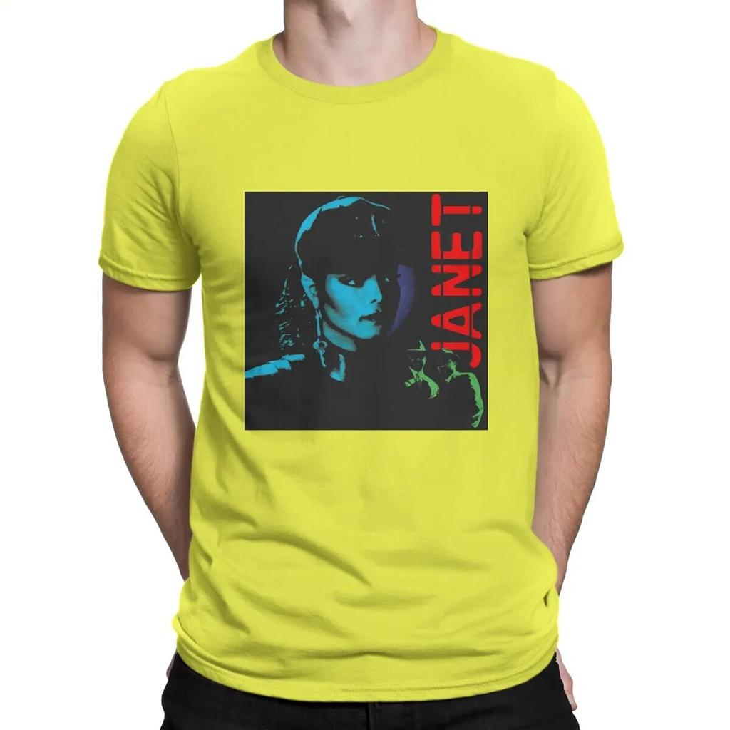 Kreative Sänger und Schauspieler in der amerikanischen Popmusikindustrie T-Shirts für Unisex O-Ausschnitt aus reiner Baumwolle Janet Jackson Kurzarm