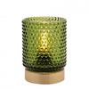 Green Glass Cup with LED Bulb Light