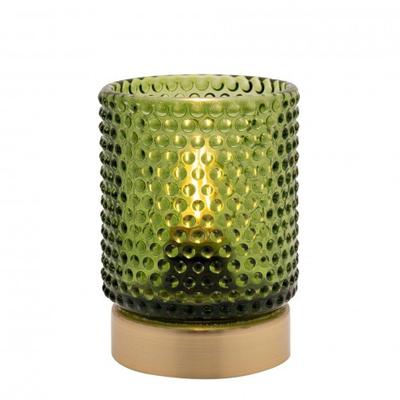 Green Glass Cup with LED Bulb Light