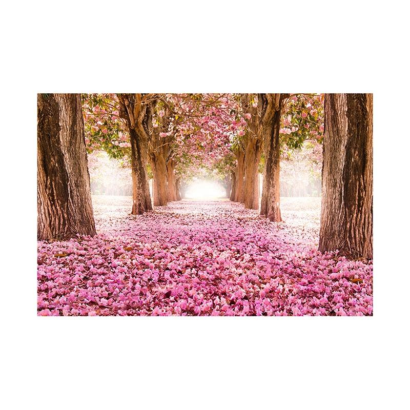 

1 шт. Романтический цветочный фон, полиэстер, для свадеб, Дня святого Валентина, весенних вечеринок, дней рождения, украшения для вечеринок, сада и комнаты 225x150cm/7*5ft