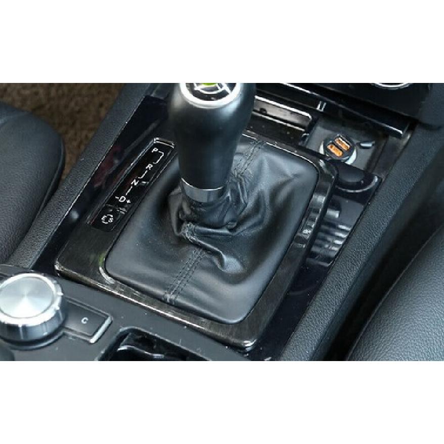 Black Wood Grain Central Console Gear Shift Cover Trim For Benz 2008-14 C-Class