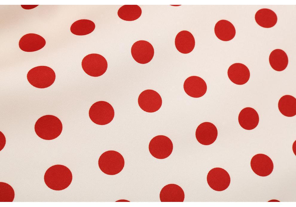 Hong Kong Style V-neck French Retro Polka Dot Dress