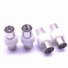 RF Double-Pass Cable TV Converter: Antenna Extension Plug, Female/Female, Male/Male Bamboo Connector