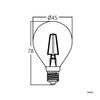 Glödlampa LED Filament E14 P45 4W 3000K 470lm