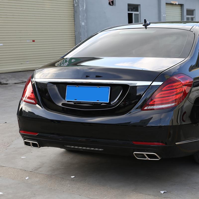 2pcs ABS Chrome Car Tail Strips Sequ Trim For Mercedes Benz S Class W222 2014-2018 Accessories