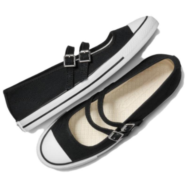 Converse Chuck Taylor All Star Damen Niedrige Canvas-Schuhe Mode Vielseitig Schwarz A11551C