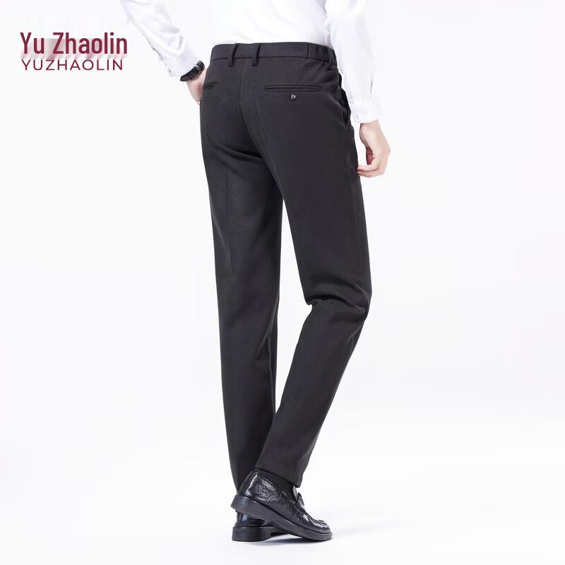 YUZHAOLIN Men s Summer High-Waist Wrinkle-Free Straight-Leg Trousers 31 чёрный