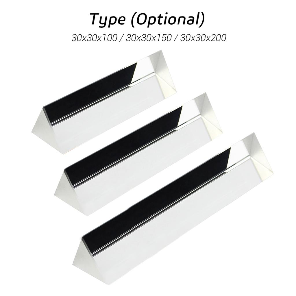 30mm Equilateral Prism Optical Glass Triangular Prism Triple Prism for Rainbow DIY Photography Teaching Props