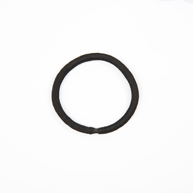 Durable Black Elastic Hair Bands: High Elasticity, Versatile, Seamless, Simple, Disposable