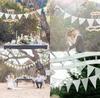 Plum Blossom Lace Floral Linen Triangle Wedding Banner