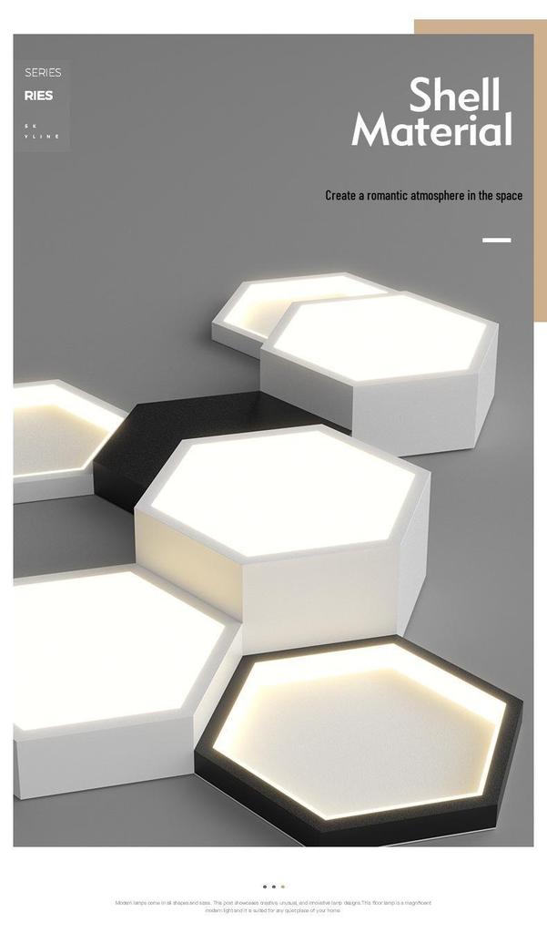 Modern Geometric Ceiling Light for Living Room, Study, or Bedroom – Minimalist and Romantic Design