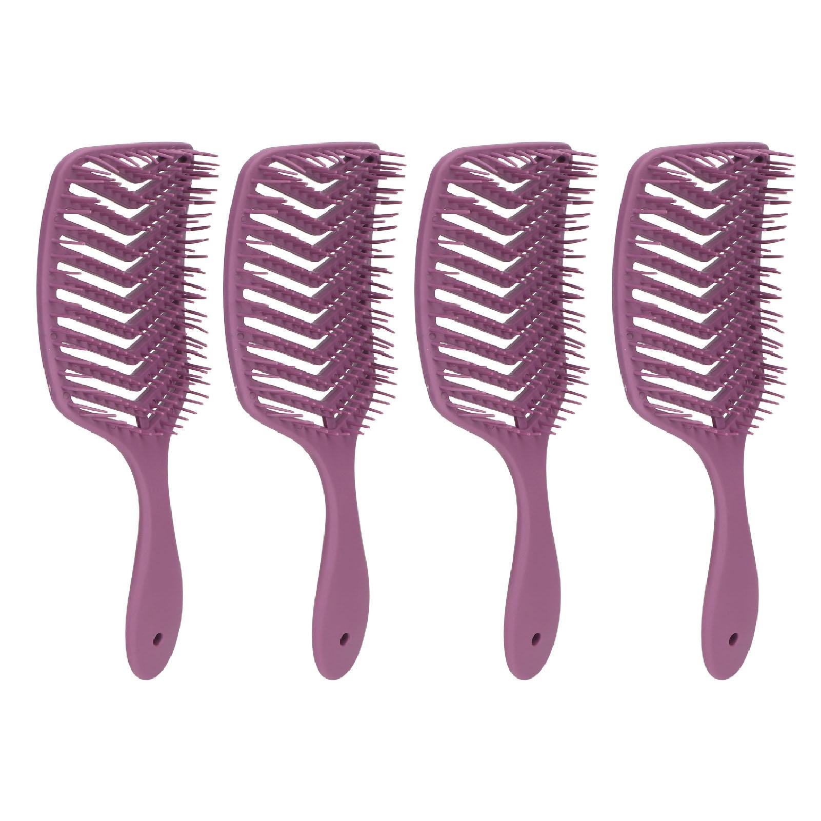 

4 Pcs Massage Hair Brush Detangling Vent Detangler Brush Curved Wet Hair Brush for Salon Daily Use