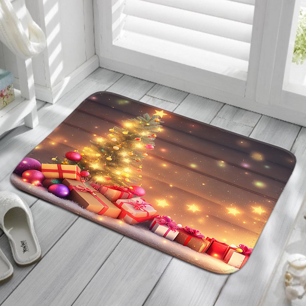 Christmas Series Door Mat Bathroom Floor Mat Kitchen Living Room Carpet