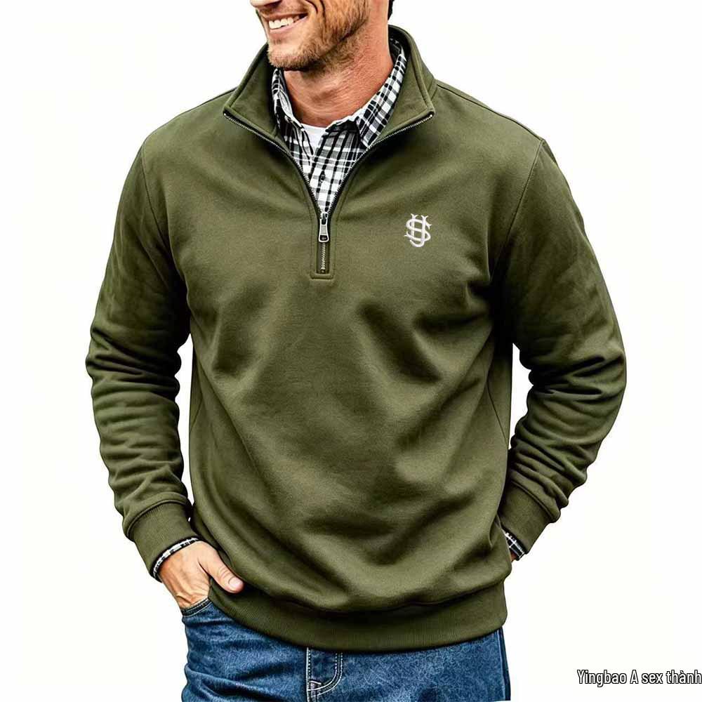 2026 American Embroidery Stand Collar Hoodie