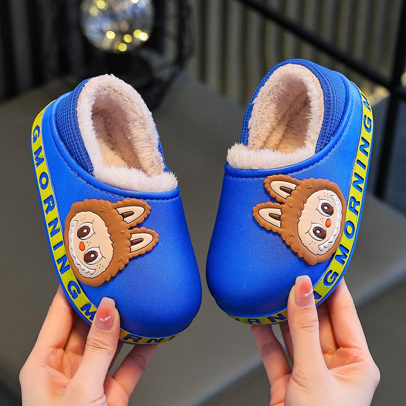 Kinder Baumwollpantoffeln Winter Indoor Mädchen Baby Rutschfest Verdickt Warm Niedlich Jungen Pelzig Baumwollschuhe