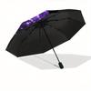 Butterfly, Sparkle Automatic Folding Umbrella  8 Ribs, Durable Iron Frame, Bright Color Pattern Compact Travel Umbrella, Suitable for Outdoo